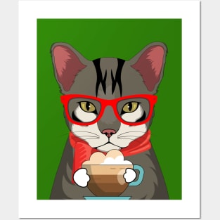 Angry Coffee Cat Posters and Art